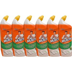 Mr Muscle Toiletreiniger - lost kalkaanslag op - 750 ml - fresh dennen - 6 flessen