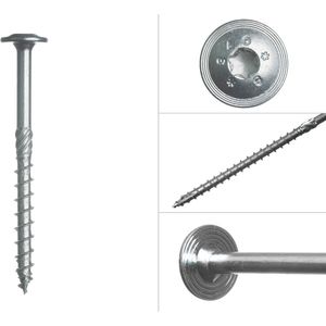 Wovar - Tellerkopschroeven - Verzinkt - 8.0 x 100 mm - Doos 50 Stuks