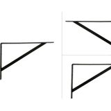 Plankdrager - Zwart - Metaal - 250 x 400 mm