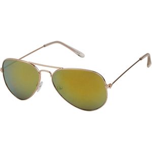 Joboly Pilotenbril Piloot Zonnebril - Goudkleurig Frame - Groene Spiegelende Lenskleur - Dames en Heren