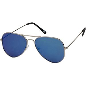 Joboly Pilotenbril Piloot Zonnebril - Zilverkleurig Frame - Blauw Paarse Lenskleur - Dames en Heren