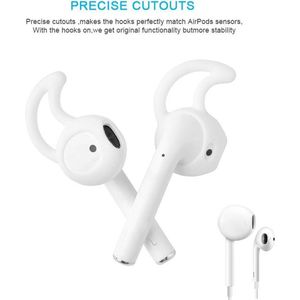 KELERINO. Anti-slip siliconen earhooks / earhoox / oorhaken geschikt voor Airpods 1 & 2 - Wit
