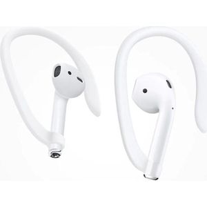 KELERINO. Oorhaken geschikt voor Airpods 1 & 2 - Wit - 1 paar / 2 stuks