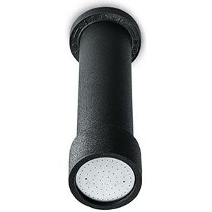 JEE-O Soho plafond douchearm met geïntegreerde hoofddouche hammercoat zwart