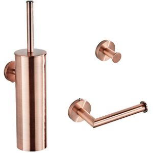 Saniclear Copper koperkleurig toilet accessoire set
