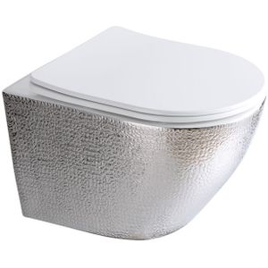 Dateg Star & Art rimfree Hangend Toilet 49x37 crocostructuur platina wit