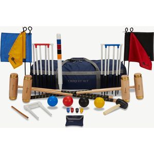 Ubergames - Ultieme Executive Croquet Set - Engels Tuinspel -  Koperen banden, kunststof ballen, 16 mm dikke stalen poorten Met Tas Klasse en Geweldig Met Tas Kwaliteit en Klasse