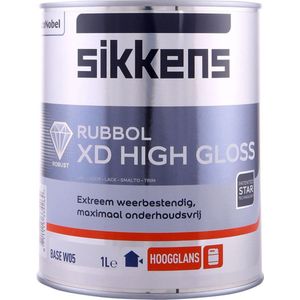 Sikkens buitenverf Rubbol XD High Gloss 1 liter Ral 9001 Cremewit