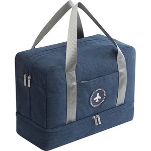 Handbagage Reistas – Waterdicht Vak – Vak voor Schoenen – Vak voor Overige Spullen – Navy