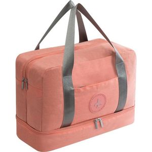 Handbagage Reistas – Waterdicht Vak – Vak voor Schoenen – Vak voor Overige Spullen – Roze