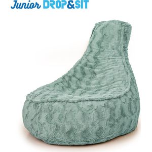 Drop & Sit Stoel Zitzak Bont - Petrol - Junior - Voor Binnen