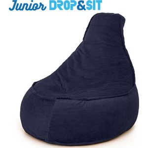 Drop & Sit Stoel Zitzak Ribstof – Marine – Junior – Voor Binnen