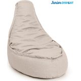 Drop & Sit Zitzak Stoel Duurzaam en van 100% Gerecyclede Petflessen - Beige - Junior - Waterafstotend - Voor Binnen en Buiten