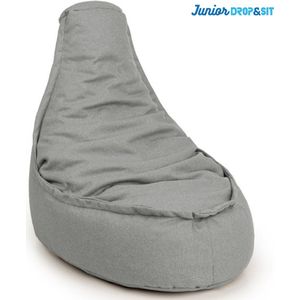 Drop & Sit duurzame zitzak stoel grijs  junior