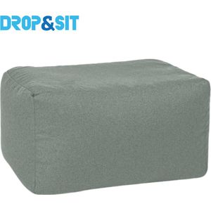 Drop & Sit Poef Duurzaam en van 100% Gerecyclede Petflessen - Lichtgroen - Waterafstotend - 55x75x45cm - Voor Binnen en Buiten