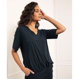 Studio Anneloes T-shirt blauw (Maat: XXS) - Effen - Halslijn: V-hals,