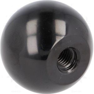 Kogelknop Ø 40mm - M10 15mm - DIN 319 - Zwart glans