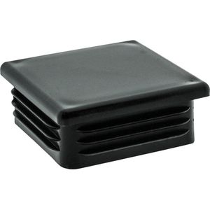 Inslagdop - vierkant - 45x45mm (1 - 3) - zwart - kunststof - 10 stuks