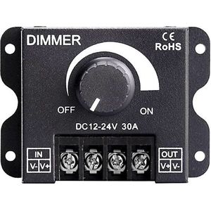 LED dimmer - Met draaiknop - 12 tot 24 Volt - 30A