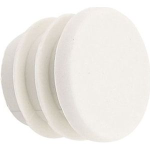 Inslagdop - rond - 37 mm (1 - 3) - wit - kunststof - 10 stuks