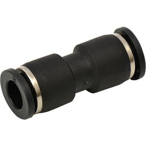 2x Rechte pneumatische insteekkoppeling - 6 bar - 10mm - Kunststof