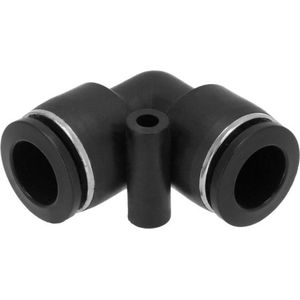 2x Haakse pneumatische insteekkoppeling - 6 bar - 10mm - Kunststof