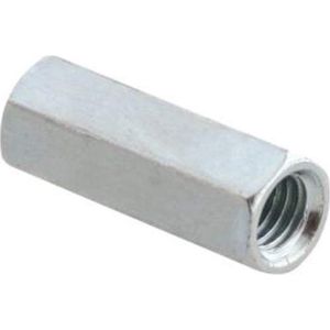 Verbindingsmoer koppelmoer M8 schroefdraad - 35mm - Gegalvaniseerd- 4 stuks