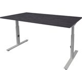Linesto - Plus Bureau - Licht Grijs - Aluminium T-Poot Frame