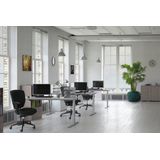 Linesto - Plus Bureau - Licht Grijs - Aluminium T-Poot Frame