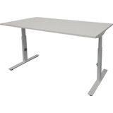 Linesto - Plus Bureau - Licht Grijs - Aluminium T-Poot Frame
