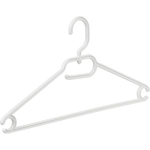 De Kledinghanger Gigant - Multihanger - Kinderen - 8444 - 10 Stuks - Kunststof - Wit - Blousehanger - Shirthanger - 33 cm - Kinderhanger - Kledinghanger - Kleerhanger (8444_01/10)