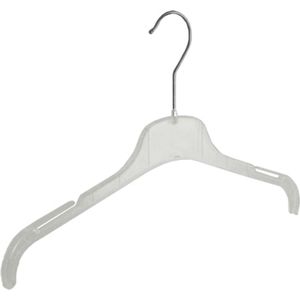 De Kledinghanger Gigant - F01/38 - Kledinghanger - Transparant - 20 Stuks - Blousehanger - Shirthanger - 38 cm