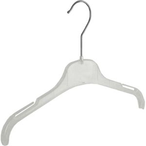 De Kledinghanger Gigant - Kledinghanger - Kinderen - F01/33 - 30 Stuks - Blousehanger - Shirthanger - Kunststof - Transparant - Rokinkepingen - 33 cm - Kledinghanger - Kleerhanger - Kinderhanger - F01-Serie (F01/33_02/30)