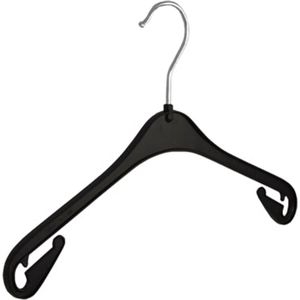 De Kledinghanger Gigant - Kledinghanger - Kinderen - NA33 - 100 Stuks - Blousehanger - Shirthanger - Kunststof - Zwart - Rokinkepingen - 33 cm - Kleerhanger - Kinderhanger - NA-Serie (NA33_00/100)
