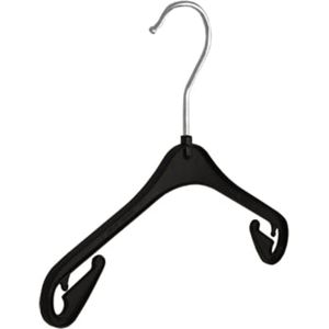 De Kledinghanger Gigant - Kledinghanger - Baby - NA26 - 100 Stuks - Blousehanger - Shirthanger - Kunststof - Zwart - Rokinkepingen - 26 cm - Kleerhanger - Babybügel - NA-Serie (NA26_00/100)