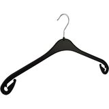 De Kledinghanger Gigant - NA47 - Kledinghanger - Zwart - 60 Stuks - Blousehanger - Shirthanger - Kunststof - 47 cm