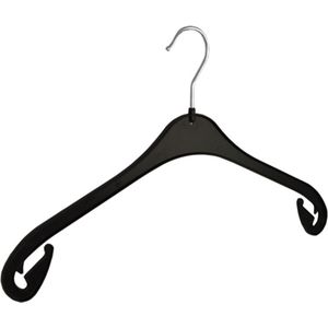 5 x kledinghangers satijn, zacht, vintage, broek & rok, kleerhangers met klemmen, 38 cm breed, wit