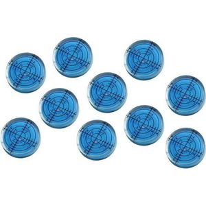 Set van 10 ronde waterpasjes (32x7 mm, blauw)