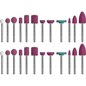 Set van 24 kleine slijpstiften voor alle boor- en freesmachines (3 mm as)