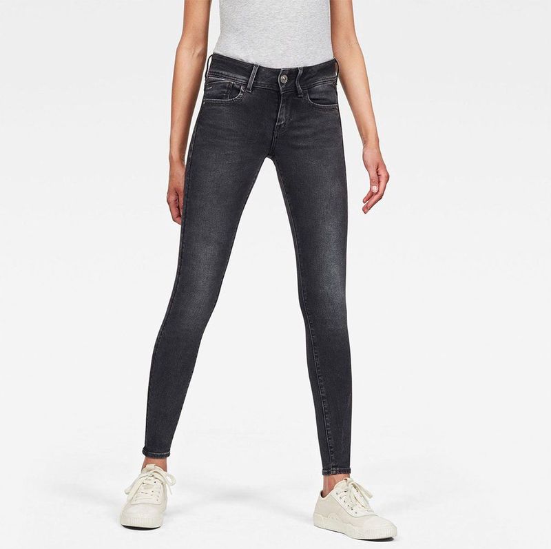 G-star Lynn Mid Waist Super Skinny Jeans Grijs Vrouw