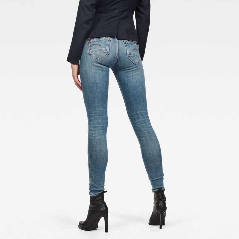 G-star - Midge Zip - Spijkerbroek - Indigokleur - Midden Taille - Skinny