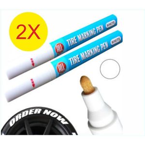 2 X Bandenstift 4,5 Ml Wit