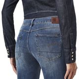 G-Starvoor vrouwen. D05889-6553-A889 Jeans 3301 Mid Skinny blauw (23/28), Casual, Katoen, Denim