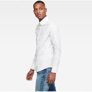 Overhemd - Effen - Katoen - Lange Mouw - Slim Fit