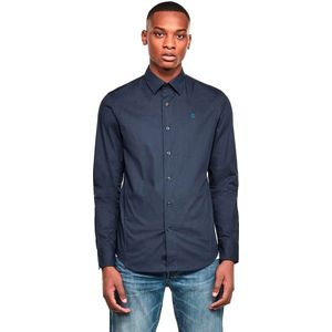 Overhemd - Effen - Katoen - Slim Fit - Lange Mouw