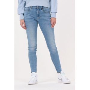Jeans - Light Indigo Aged - Hoog Taillehoogte - Riemlussen - Steekzakken
