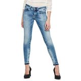 G-Starvoor vrouwen. D08616-C296-B471 Jeans Lynn Mid Skinny Ripped Edge blauw (23/28), Casual, Katoen, Denim