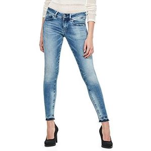G-Starvoor vrouwen. D08616-C296-B471 Jeans Lynn Mid Skinny Ripped Edge blauw (23/30), Casual, Katoen, Denim
