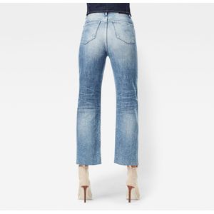 G-star Tedie Ultra-high Waist Straight Ripped Ankle Spijkerbroek Blauw 24 / 32 Vrouw