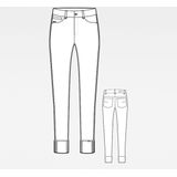 G-Star Raw dames Jeans Noxer High Waist Straight,zwart (Pitch Black B964-A810)22W / 30L